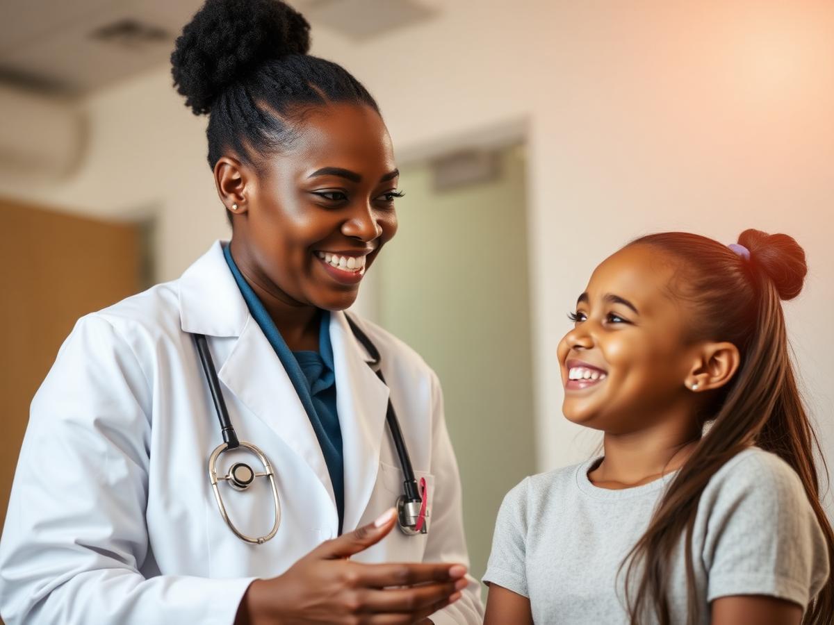 A doctor with a young woman